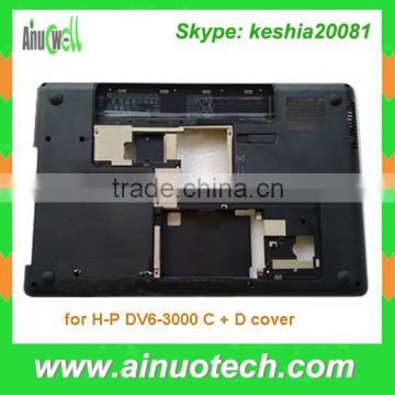 Replacement laptop D shell for HP DV6-3000 laptop bottom cover A/B/C/D cover hinge