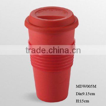 12oz reusable eco friendly double wall coffee mug