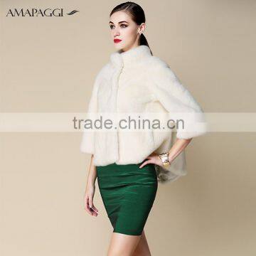 hot sale white short fur coat mink