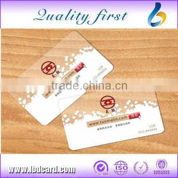 Clear Transparent PVC Business Card