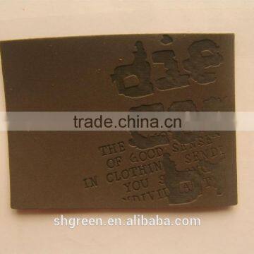 Fashion design PU fake leather patch for denim