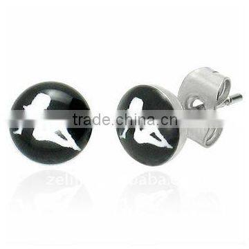 316L Stainless Steel Ear Stud With Mudflap Girl Jewelry Piercing
