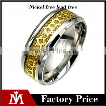 Unique Design Silver Stainless Steel Jewelry Wide Engagement Ring Finger for men and women