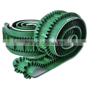 PU/PVC sidewall cleat conveyor belt felt belts for industrial machine