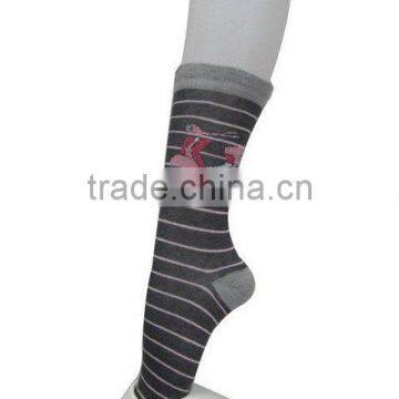 Women's socks with silver jacquard