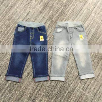 100% cotton twill 12OZ children kids baby or adult blue vintage boys denim jeans emboridery pants