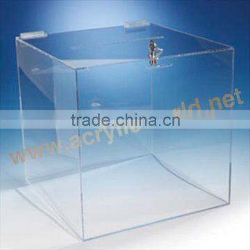 new style High Quality Acrylic Donation Box/Acrylic Ballot Box /Acrylic Suggestion Box