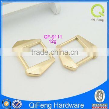 Q-9111 purse buckle metal shiny light gold ring multiduty part