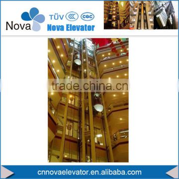 Passenger and Observation Machine Roomless Elevators for 10 Persons