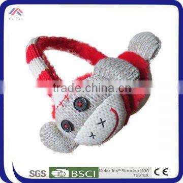 winter warm knitting monkey style earmuffs for sale