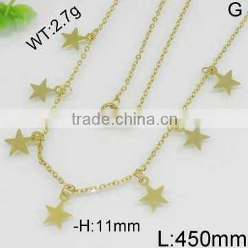 New arrival ladylike star pattern gold plating necklace