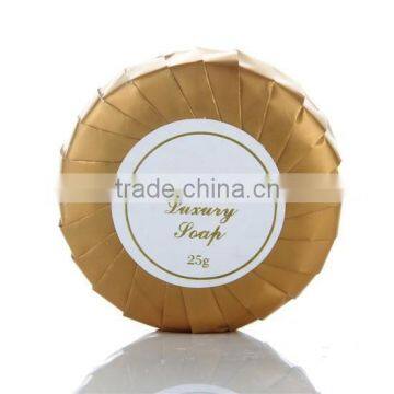 30g shiny paper pleat wrapped small hotel soap,toilet soap,hotel amenity for 5 stars hotel