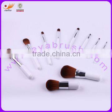 white handle 100% nylon hair good quality make up brushes