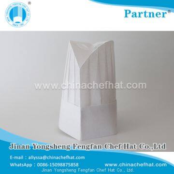 60g Disposable Non Woven Round Top Chef Hat 28cm*23cm photo-3