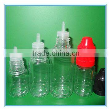 plastic 30ml e liquid bottle with long thin tips&childproof cap 30ml plastic pet dropper bottle