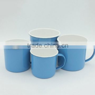 2016 New Blue Color Drinkware Wholesale Custom Enamel Mugs