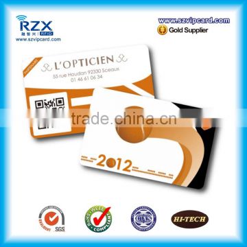 2017 best price QR code printing plastic gift card