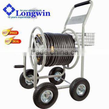 4 wheel steel steel water hose reel