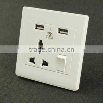 Dual Usb Wall Socket Power Plug Socket With Switch photo-4