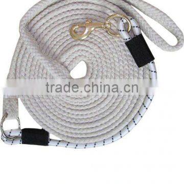 Elastic cotton paddock leading rope with brass snap