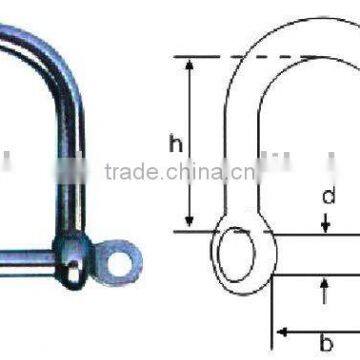 Stainless steel wide Dee shackle with screw pin(Marine hardware)