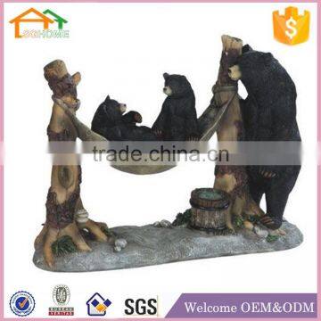 Factory Custom made best home decoration gift polyresin resin bear figure