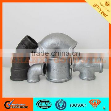 Black Malleable Iron Pipe Fittings Dimension ISO49