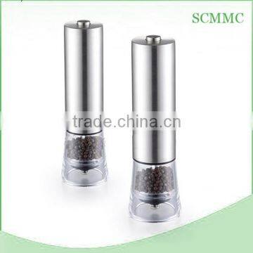 Electrically Powered Stainless Steel Pepper Mill