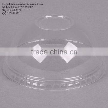 Custom Disposable PS Plastic Clear Dome Lid With Hole for Clod Drink Cup photo-3