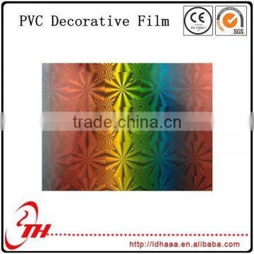 holographic hot lamination furniture decoration soft PVC Film