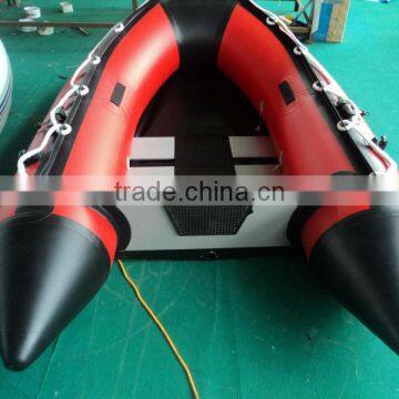 PVC material aluminium floor inflatable boat