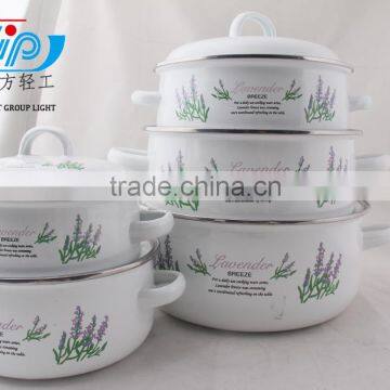 5Pcs Casserole Belly Shape W/Metal Cover Light Color Decor photo-4