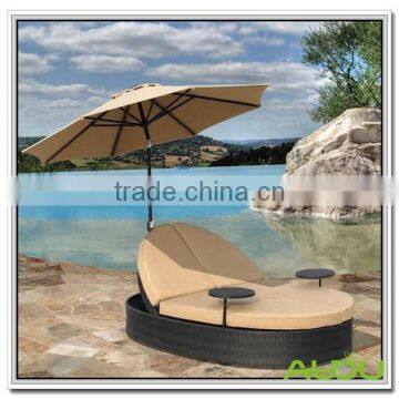 Audu Waterproof Daybed/Waterproof 8cm cushion Daybed With Umbrella