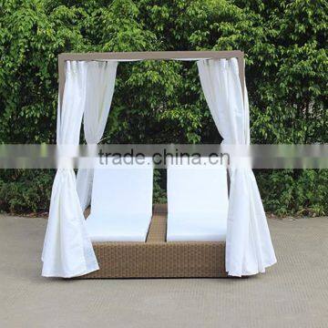 Wicker Furniture Quadrate Double Fabric Sun Loungers photo-2