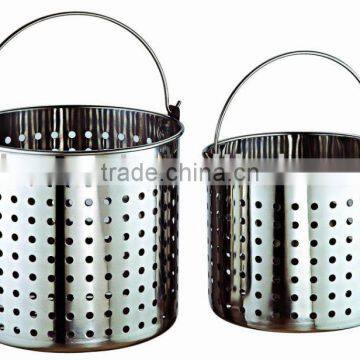 Stainless steel stockpot basket