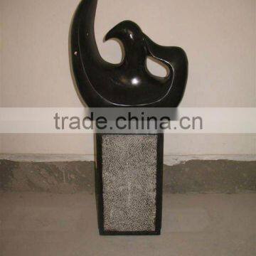 Black Dove Marble Abstract Sculpture