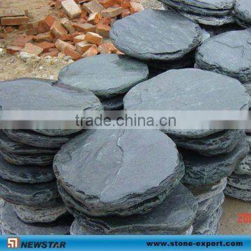 Black roundness garden stone