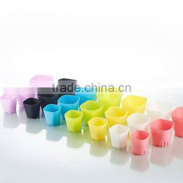 Plastic Square Pots for Plants Colorful Color-Large Size photo-4