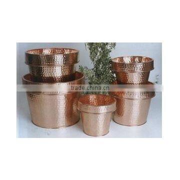 Copper pot,flower pots, assorted planter sizes sets of 5 ,