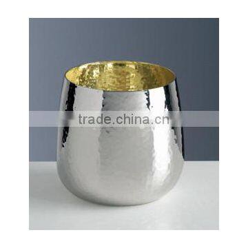 Silver tumbler with inside gold plated