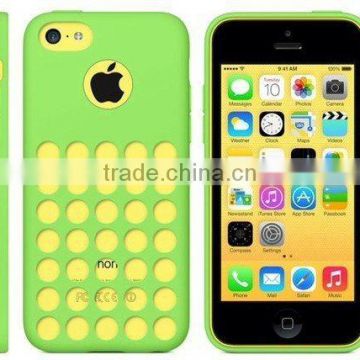 Unique Hole Design TPU Silicone Gel Case Cover Mobile Phone Housing for iPhone 5C