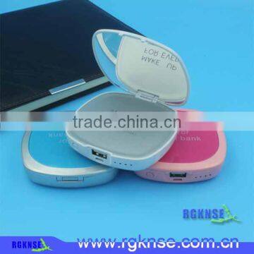 Beautiful design fashionable mirror power bank 4000mAh for gift