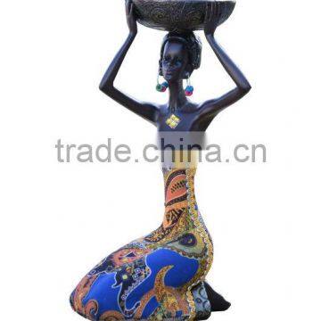 Table Decoration Resin Fabric African Lady Candle Holder Souvenir photo-4