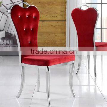 Red Velvet High Back Dining Chair for Banquet photo-5
