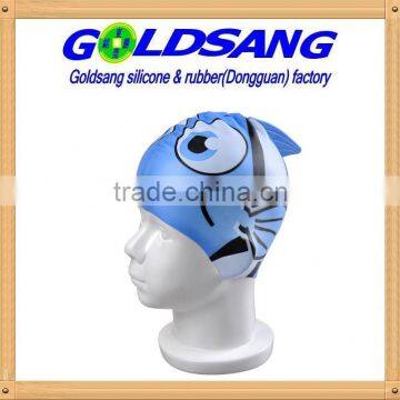 Cute Pattern Children Silicone Swim Cap Cover Ear photo-4