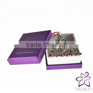 14K White Gold Plated Metal Xmas Tree Ornament With Crystals From Swarovski photo-5