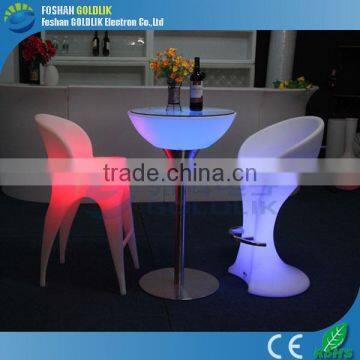 GLACS Control Plastic Patio Furniture LED Lighting Bar Stools photo-5