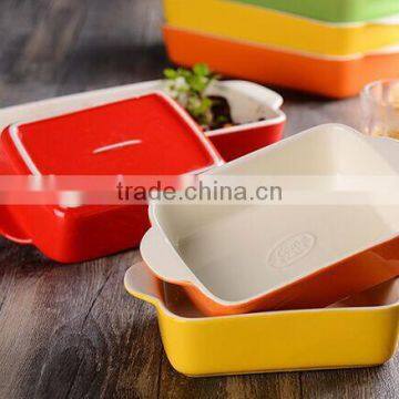 2017 Colorful Glazed Stoneware Baking Pan Dishes Custom Ceramic Bakeware Sets photo-6
