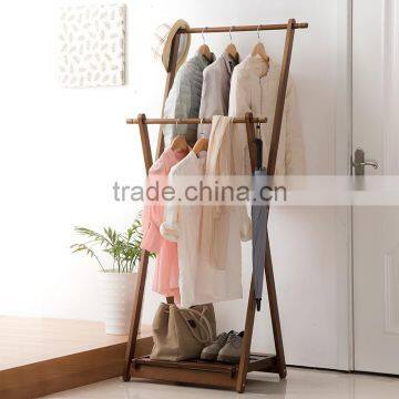 wooden coat hanger for living room wooden clothes rack