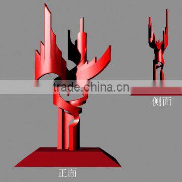 Decoration garden abstract red art sculpture